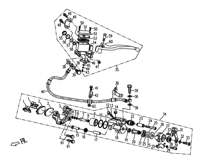 Qlink Pegasus 150 Rear Hydraulic Brake